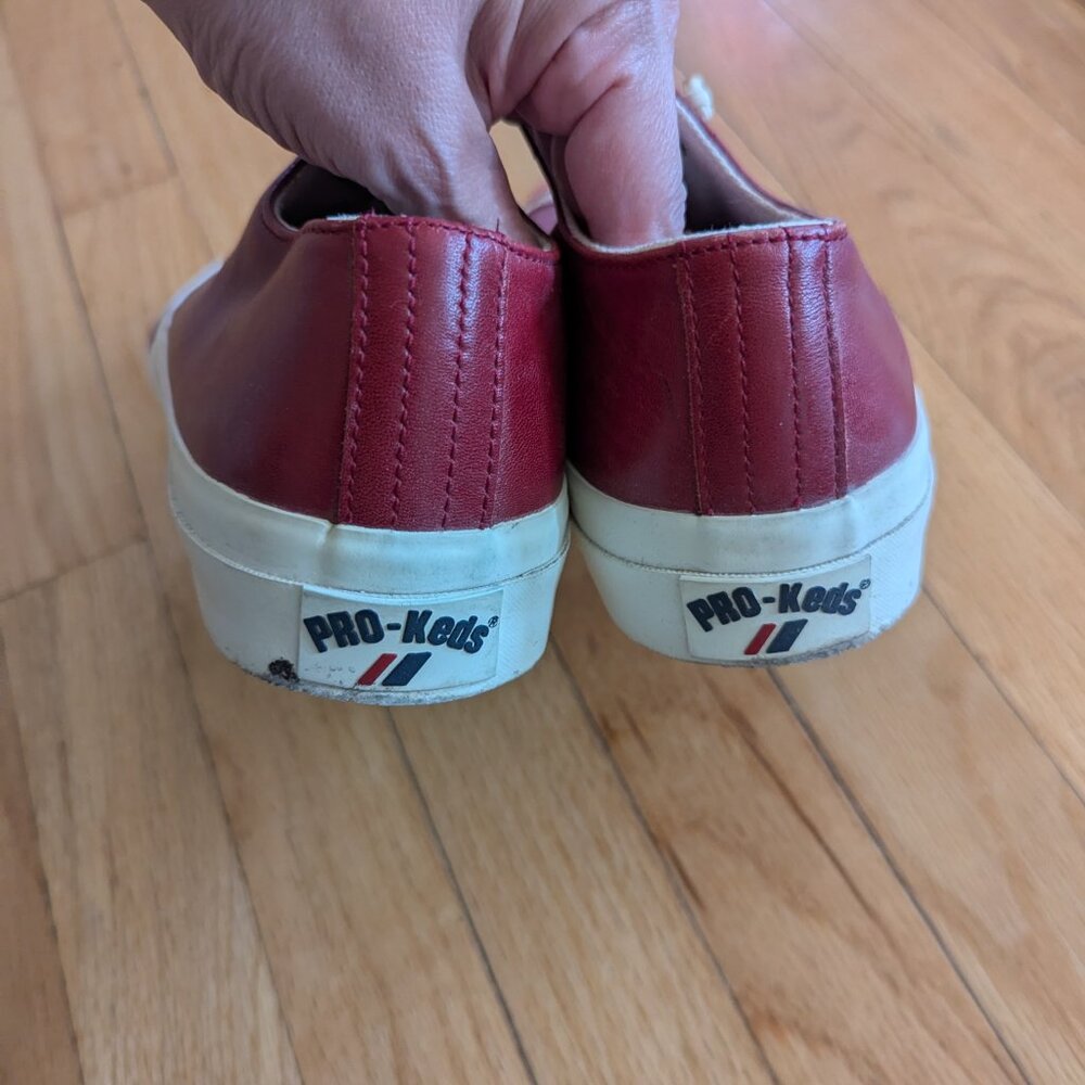 Low Top ProKeds Women's 10 Men's 8.5 Burgundy Red Coral Salmon Pink Bumpers - Picture 3 of 9